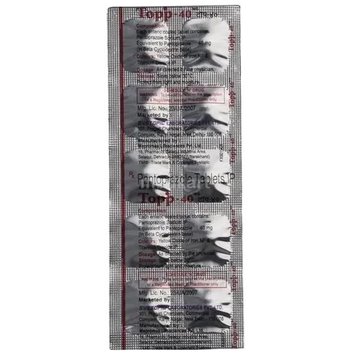 topp 40mg tablet 10's